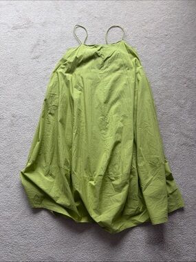 Free people  Green Spaghetti Strap Maxi Dress